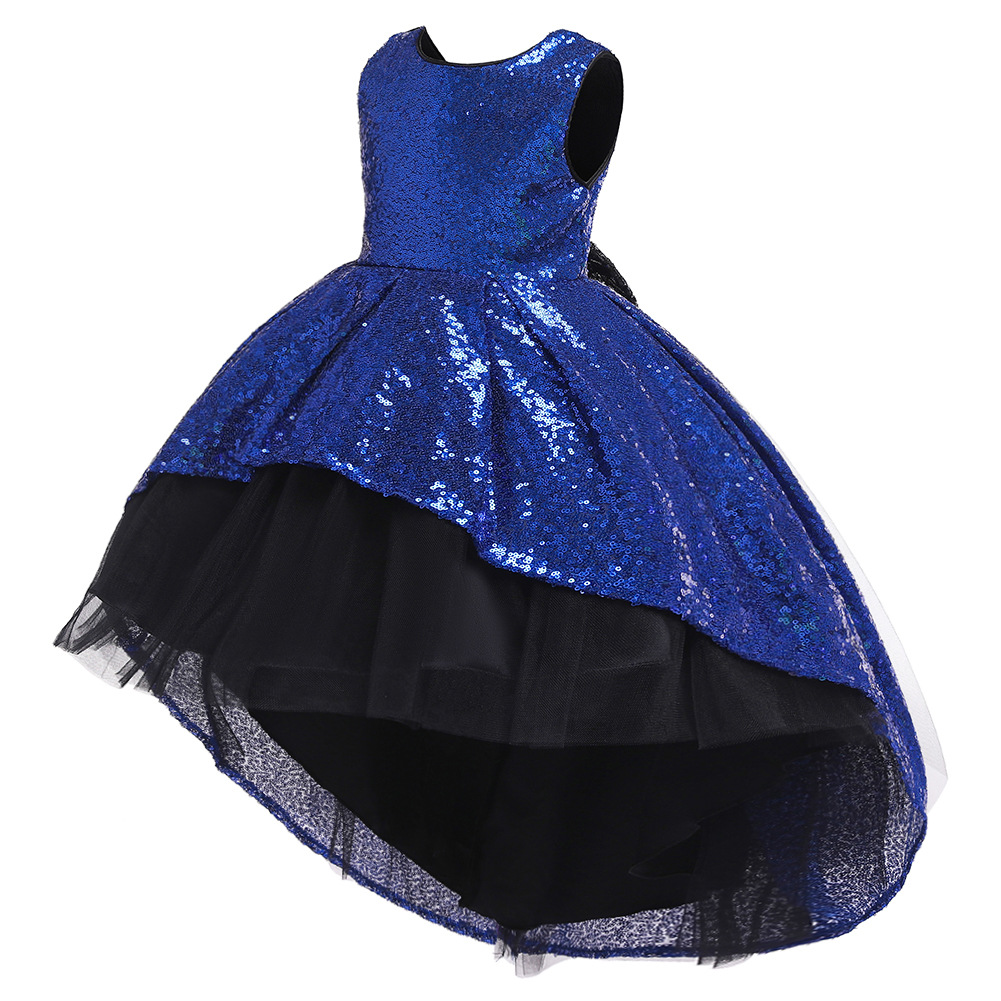 Populaire Filles Paillettes Robe Enfants De Fuite Parapluie Princesse Robe Filles De Mariage Robe De Fleur Enfants display picture 12