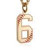 Trend fashionable street baseball necklace stainless steel for boys, accessory, pendant, European style