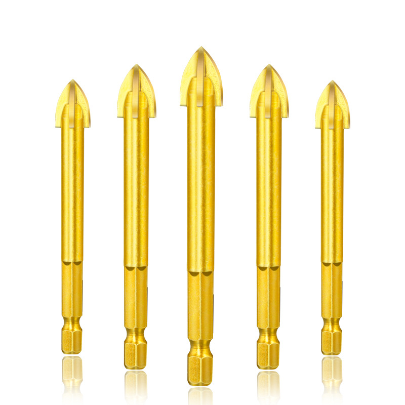 多功能硬质合金玻璃全瓷瓷砖木头塑料广泛用途六角十字扩孔钻钻头