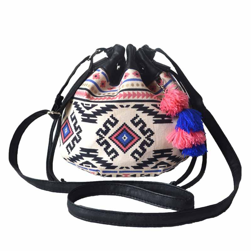 Этническая сумка через плечо, сумка на одно плечо с кисточками, шоппер, ремешок для сумки, маленькая небольшая сумка, этнический стиль, в корейском стиле