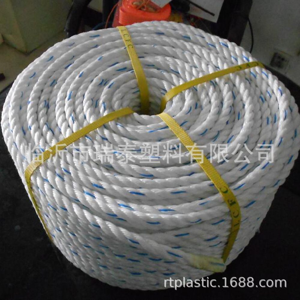 厂家供应PP3股扁丝绳 海上用绳