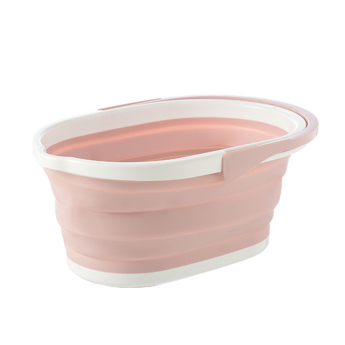 Collapsible Mop Bucket, Rectangular Mop Basin, Household Rubber Sponge Mop Cleaning Bucket, Flat Mop Bucket
