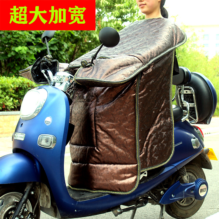 利辛电动车复合挡风被冬季电瓶车加厚加绒连体挡风衣批发护膝批发