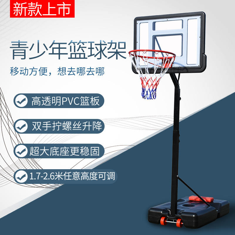儿童青少年家用球架室内外篮球框可移动可升降球架可投标准球