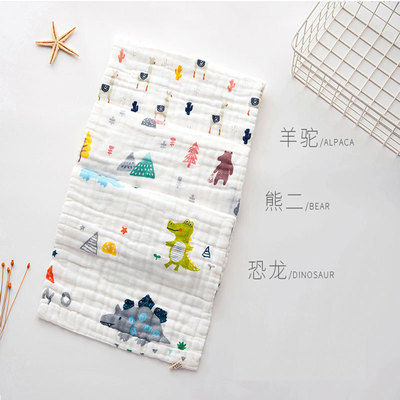 婴儿毛巾新生儿纯棉纱布方巾宝宝洗脸巾婴童褶皱小手绢纯棉洗脸巾