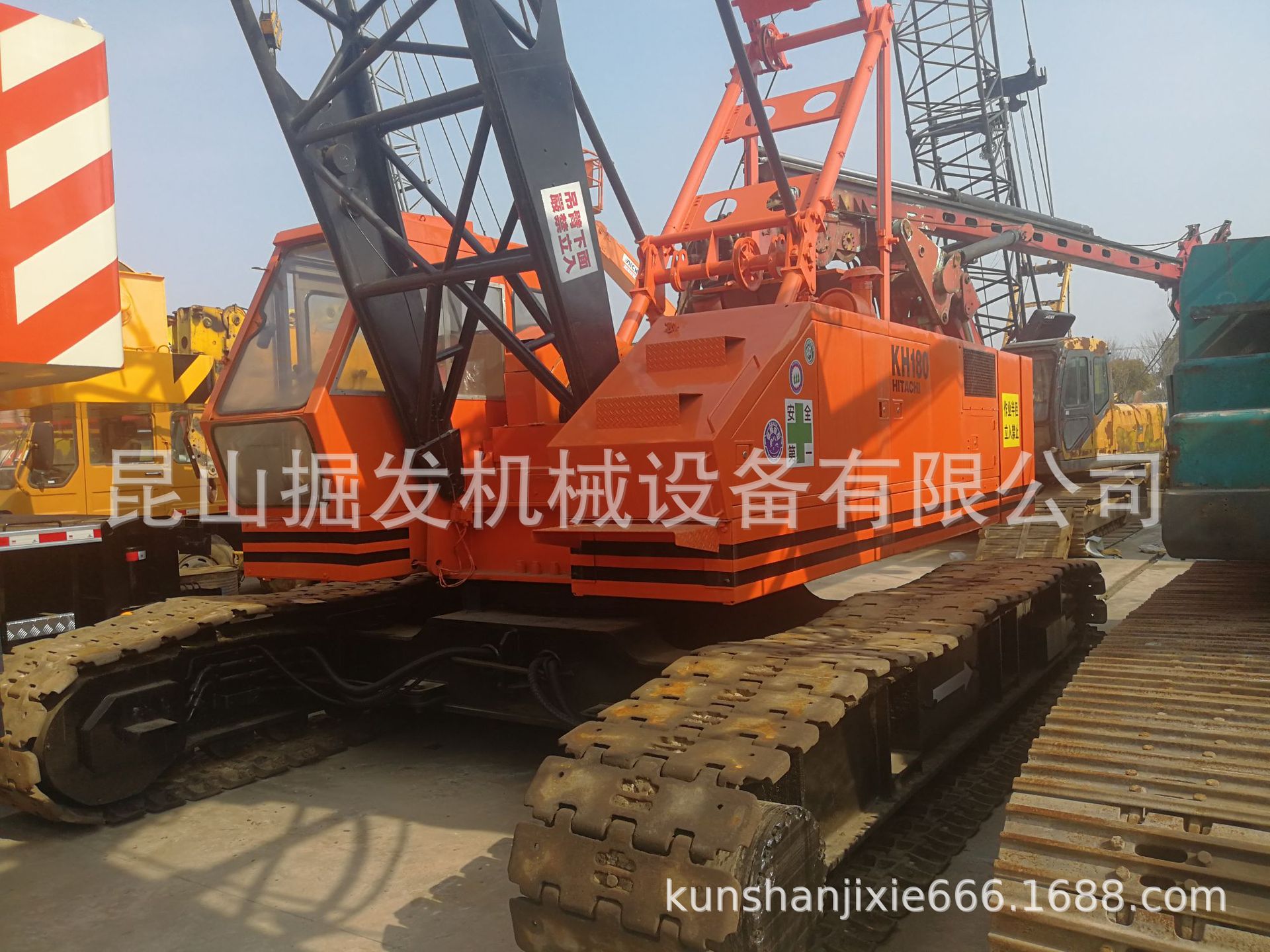 转让二手履带吊 hitachi 日立KH180 履带吊车 50吨起重机