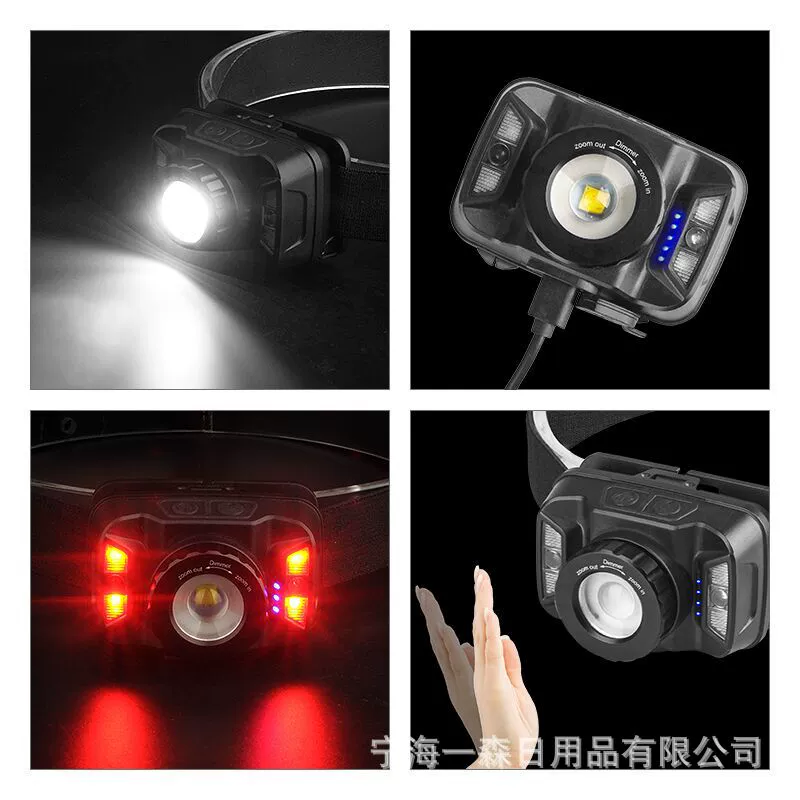 Induction LED lantern for fishing, flashlight, new collection, high power