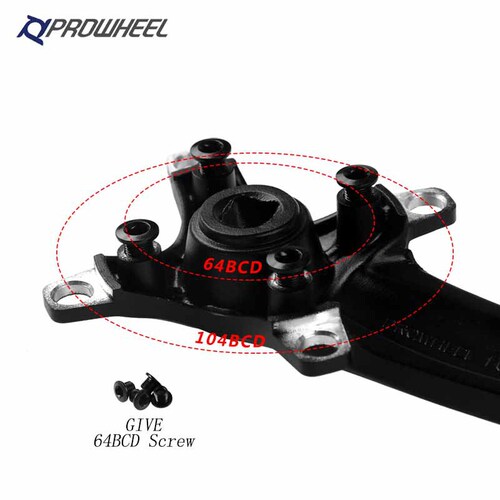prowheel Haomeng mountain bike crankset 104BCD square hole crankset modified single and double disc left and right cranks