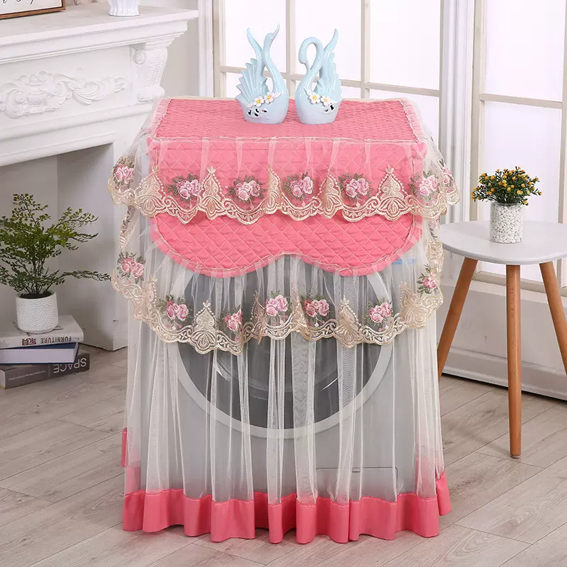 洗衣机罩蕾丝涡轮滚筒洗衣机防尘防晒罩套可一件代发家用家居