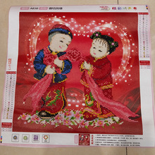 5D钻石画成品图喜结良缘非满钻纯手工贴十字绣现货出售亚马逊外贸
