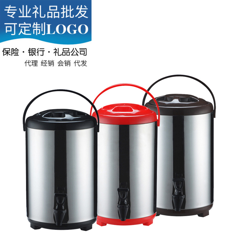 double-deck Foam Heat insulation barrel Commercial milk tea pail Stainless steel cooler Milk bucket Breakfast pail