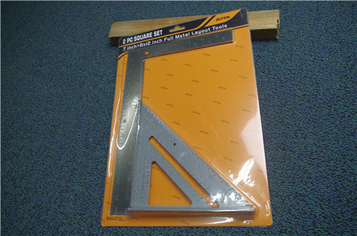 厂家直销多功能两件套优质钢角尺 铝压铸三角板