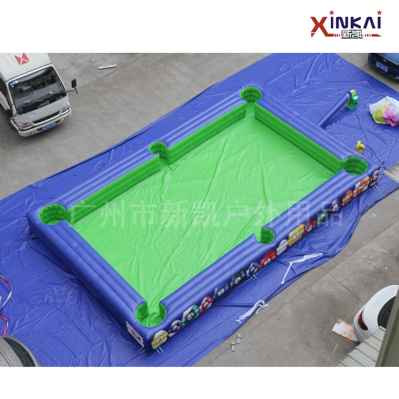 厂家定制真人台球多人互动充气台球场 足球台球趣味运动充气球场