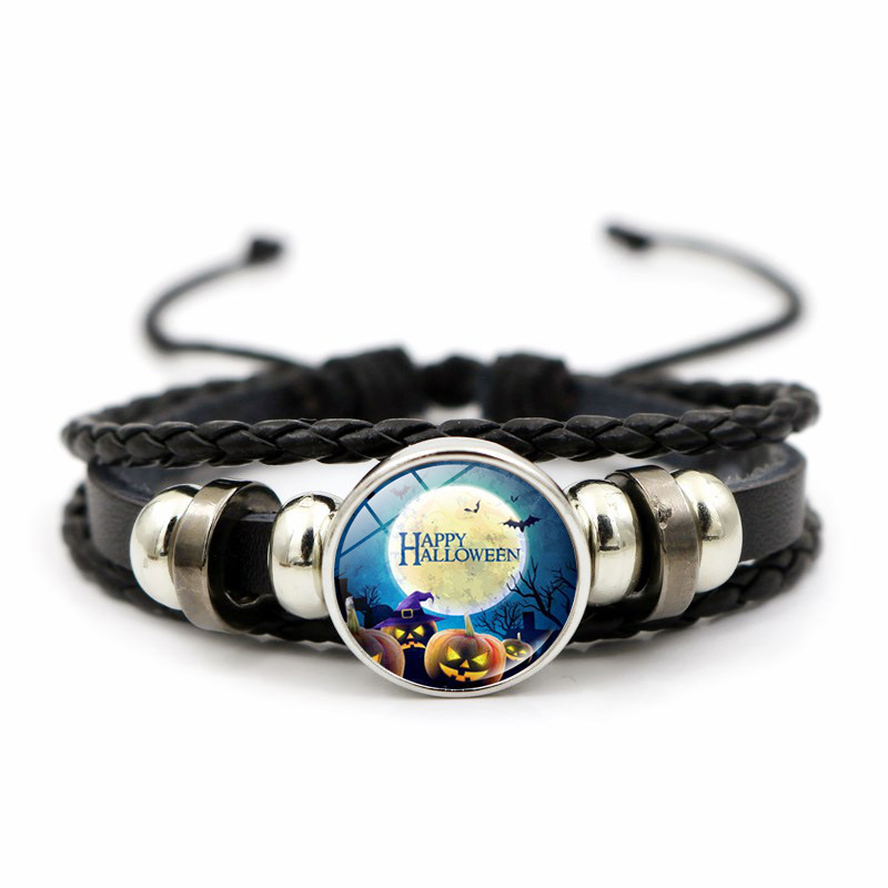 Bracciale con perline tema halloween gioiello in metallo_voghion.com