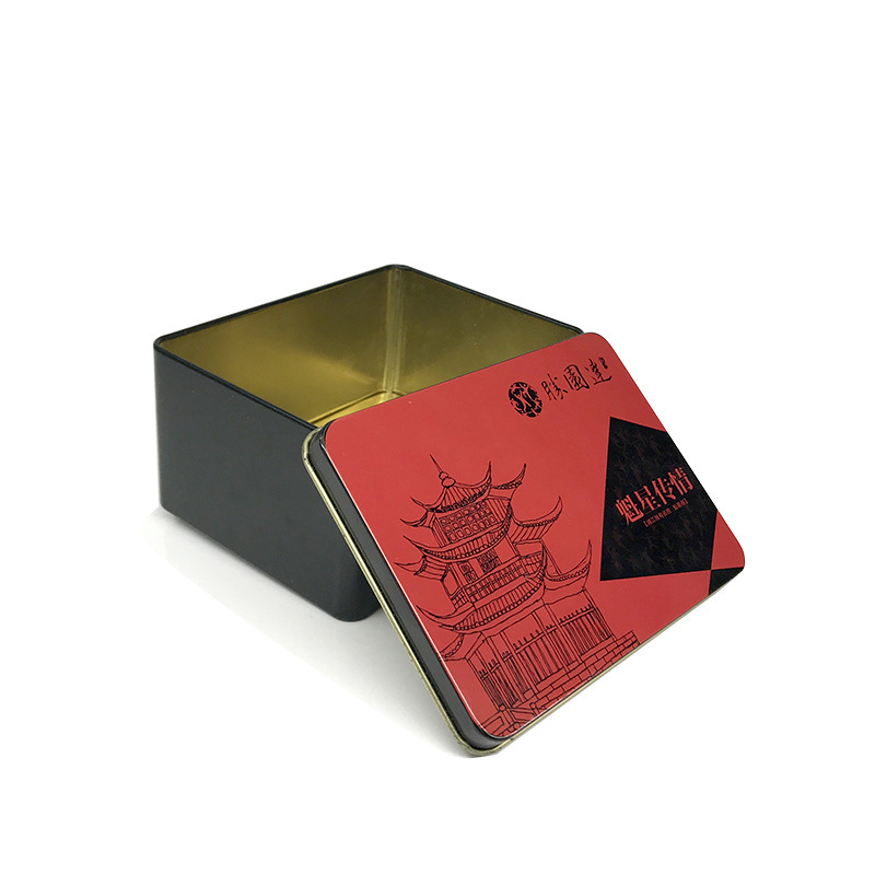 Caja Metálica para Té de Hojalata Hermética y Cuadrada
