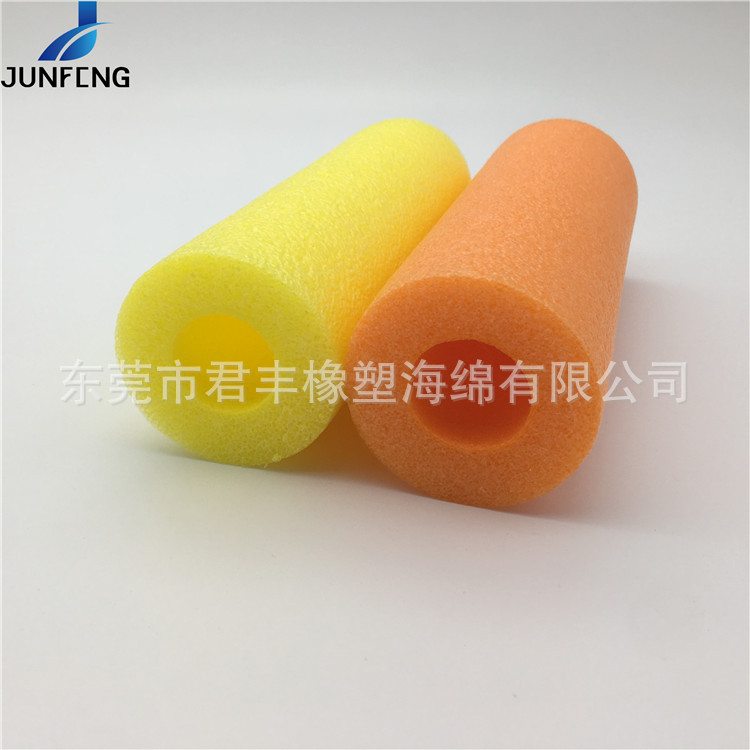 玻璃制品防碎珍珠棉管包装EPE护套可丝印LOGO 黄色空心泡沫管