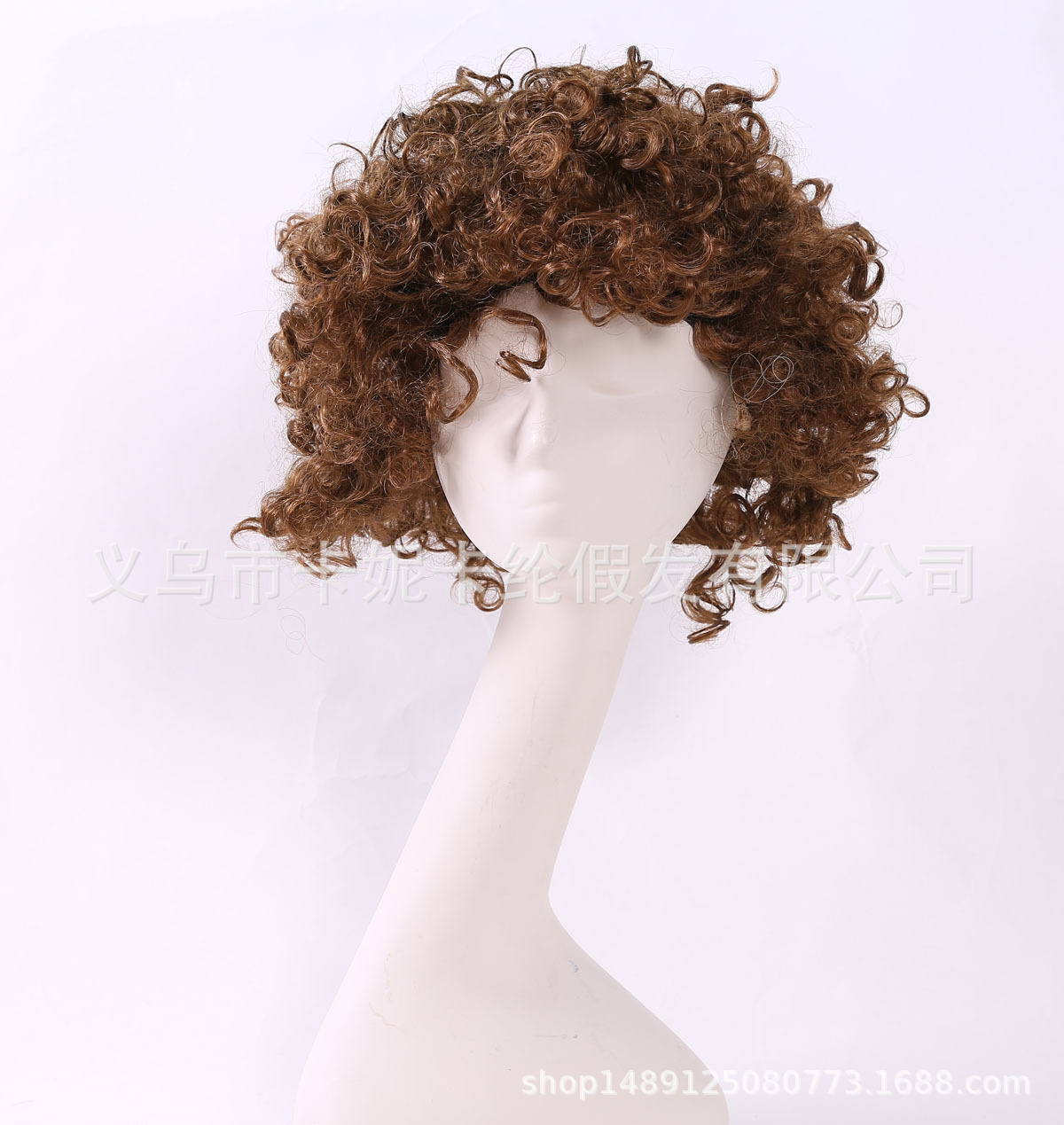 Peluca de abanico granate moda europea y americana