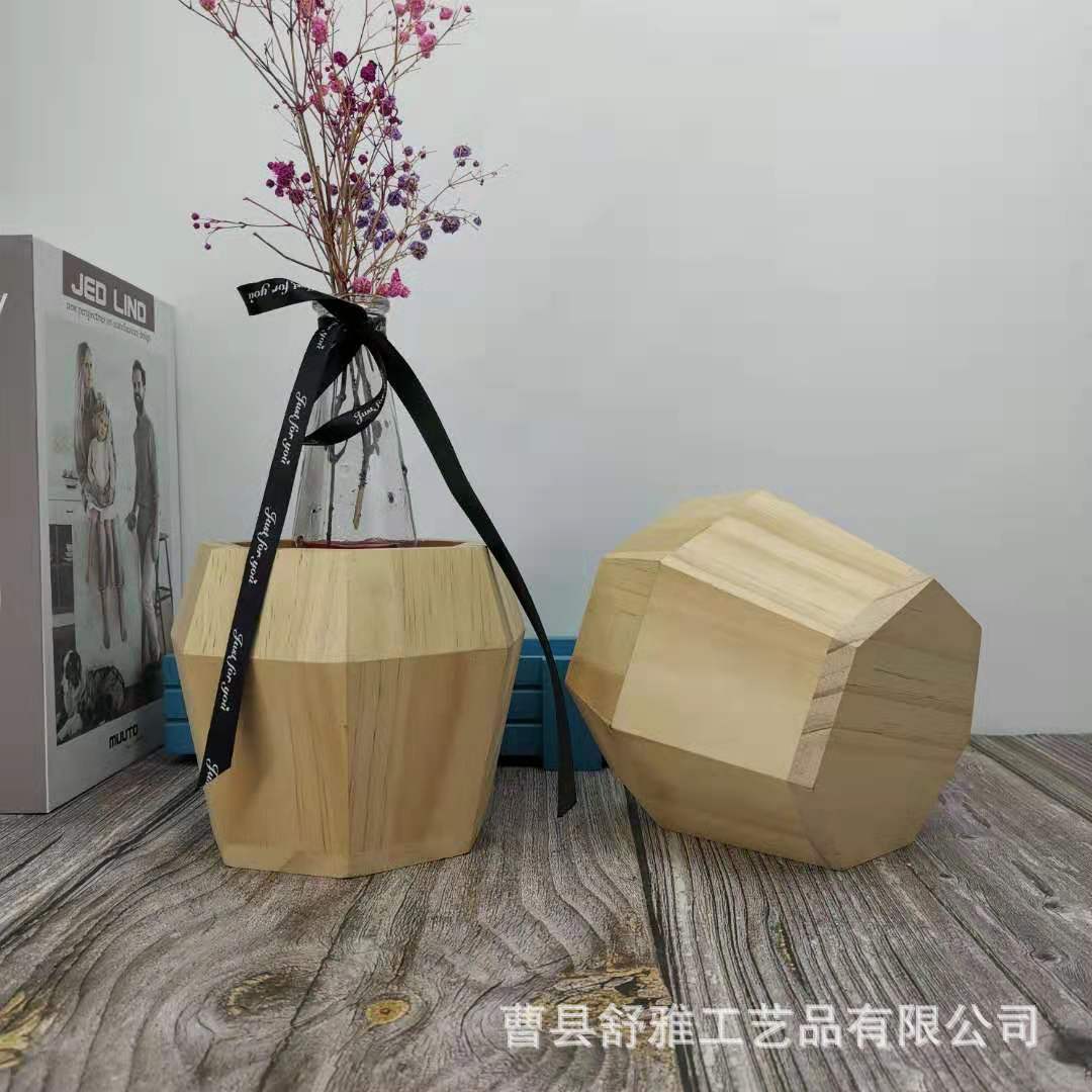 단단한 나무 보관 상자 데스크탑 나무 펜 홀더 나무 상자 가정용 데스크탑 식료품 뚜껑이없는 보관 상자