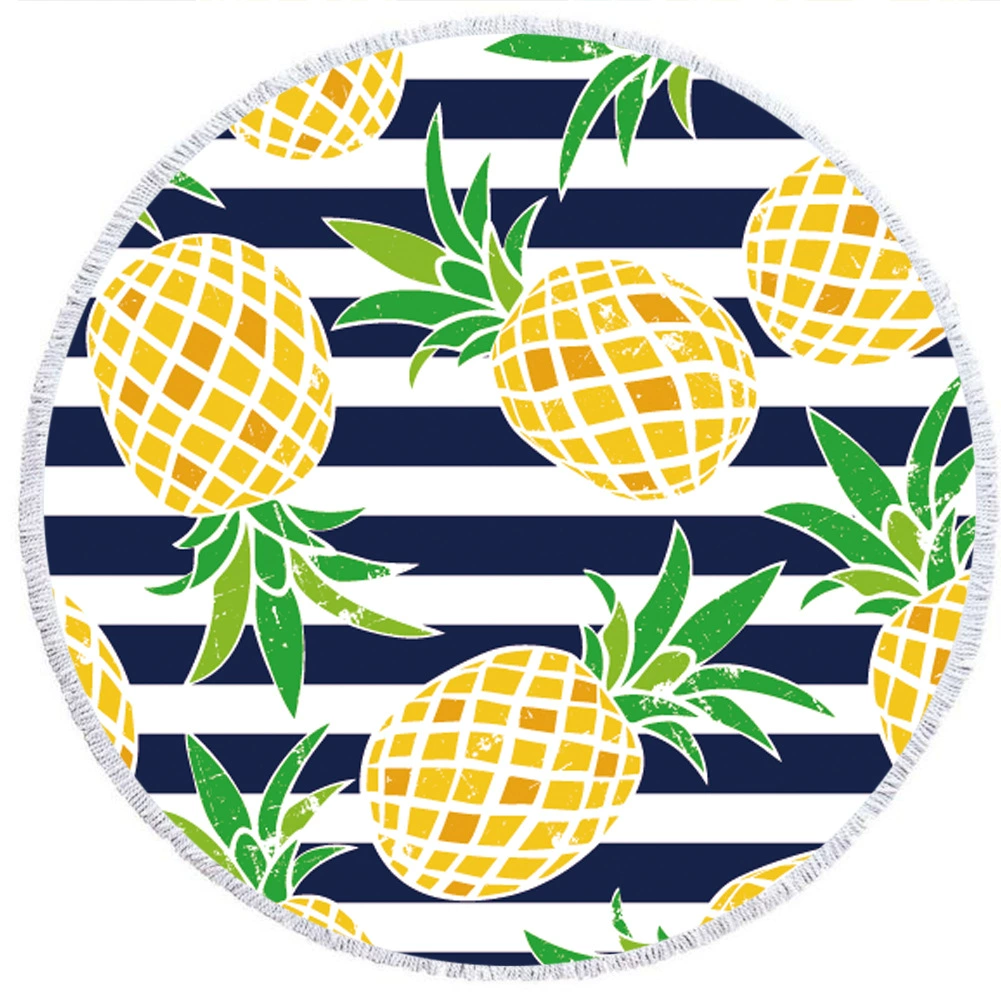 2 день волос микрофибры круглый пляжное полотенце европейский и американский стиль печатных пляжное полотенце большой ананас