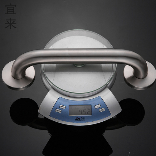 Stainless steel safety grab bar for bathroom and toilet, accessible design with non-slip handle for hallways—ideal for seniors and people with disabilities.