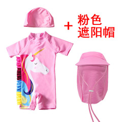 兒童泳衣女女童連體公主嬰幼兒小童中大童寶寶男童防曬女孩游泳衣