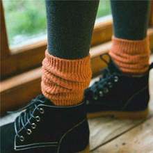 袜子女士秋冬季加厚复古羊毛袜保暖百搭堆堆袜中筒袜 学院风女袜