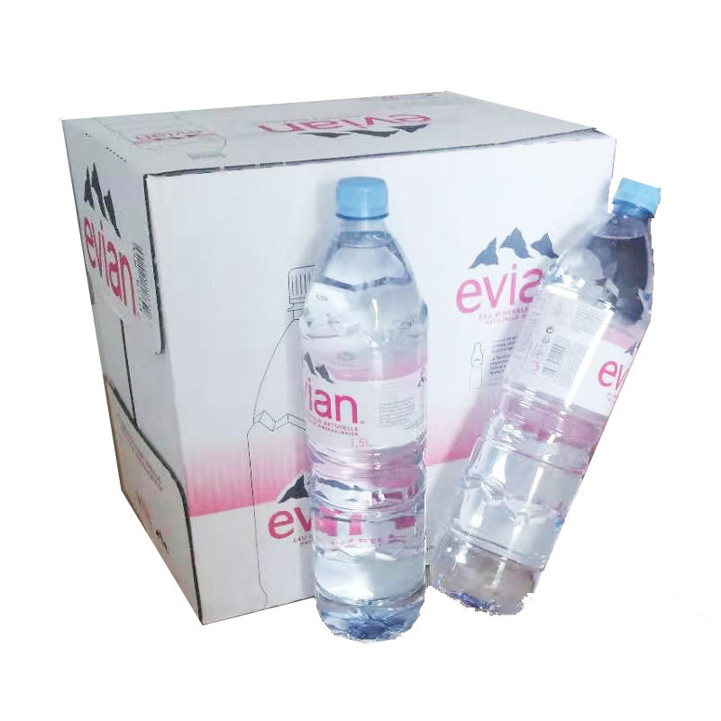 Evian法国依云矿泉水1.5L*12瓶整箱弱碱性水高端矿泉水依云水|ms