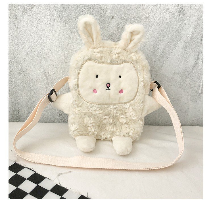 Teddy Soft Cute Little Sheep Shoulder Bag Cute Cartoon Girl Mobile Phone Bag display picture 25