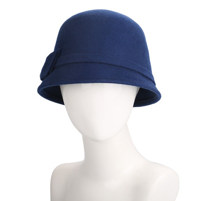 Party hats Fedoras hats for women Clothing hat processing customized women basin hat warm woolen felt hat