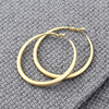 Earrings, hula hoop, silver needle, European style, silver 925 sample