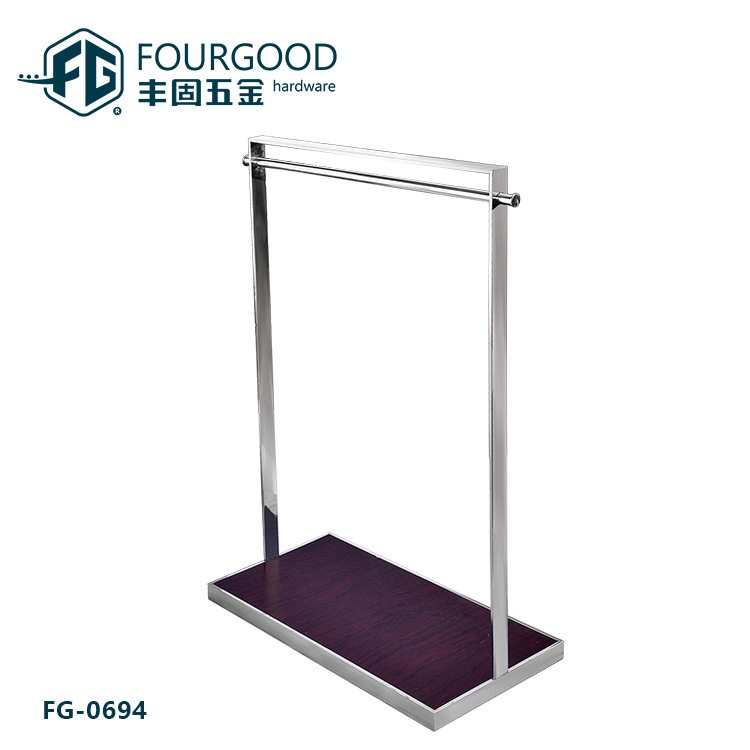 Foshan fábrica de estantes de exhibición de prendas de vestir de acero inoxidable en la isla de la venta