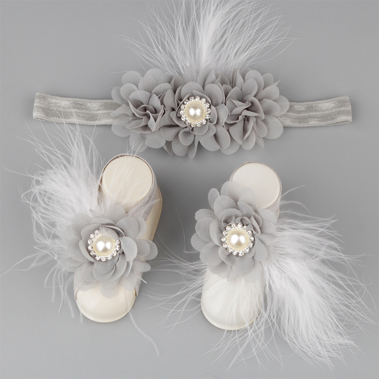 Bébé Enfants Tête De Fleur En Mousseline De Soie Fleur Pied Pied De Fleur En Gros Nihaojewelry display picture 10