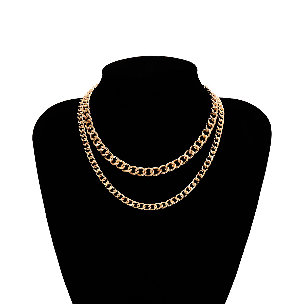 Ornement Europe Et En Amérique Croix Frontière U En Forme De Personnalité Élégante Géométrie Simple Polyvalent Double-couche Collier Gland Collier display picture 10