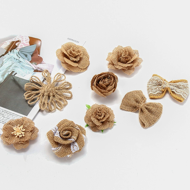 Хит продаж handmade конопляные цветы Rose рождественский подарок декоративные изделия DIY ювелирные украшения декоративные цветы
