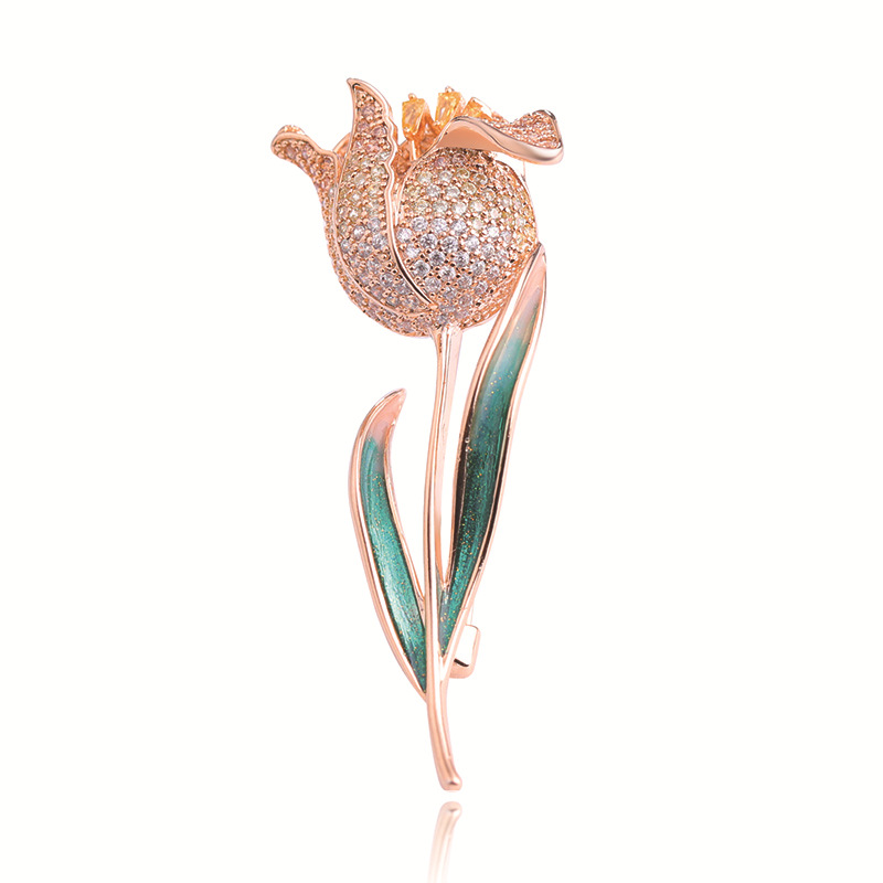 Elegant Rose Copper Women's Brooches display picture 8