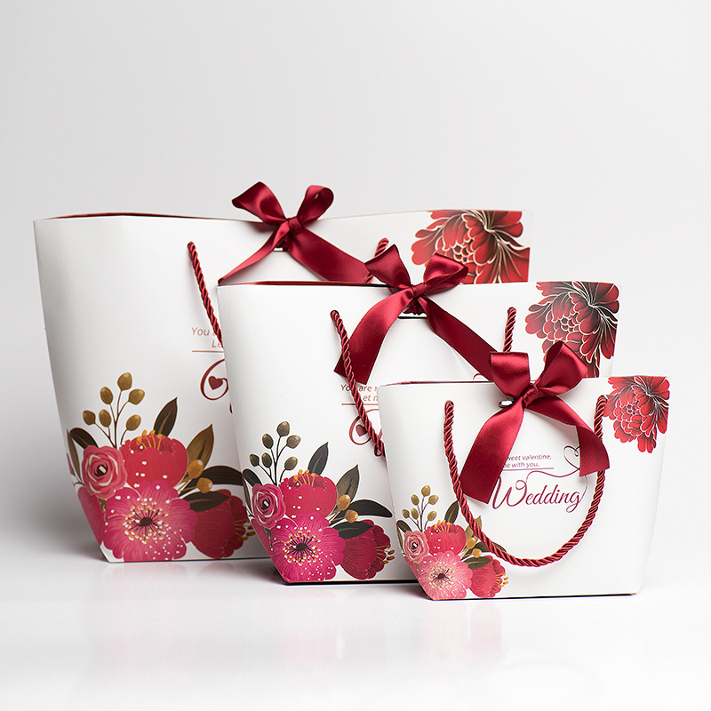 company activity reticule personality logo customized originality gift packing paper bag Holiday gifts Large