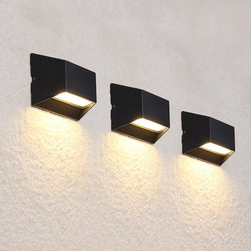 led防水壁灯 户外现代简约酒店商场别墅外墙室内客厅阳台走廊射灯|ms