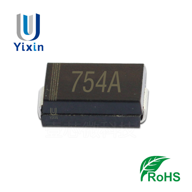 厂家直营 1SMA4754A SMA 1W 39V 丝印754A 39V0 DO-214AC 稳压管