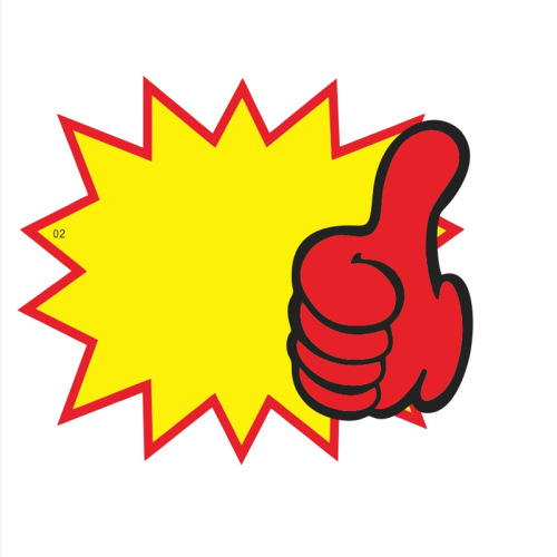 Factory direct selling price tag explosion sticker supermarket pop advertising paper product label clothing store price tag