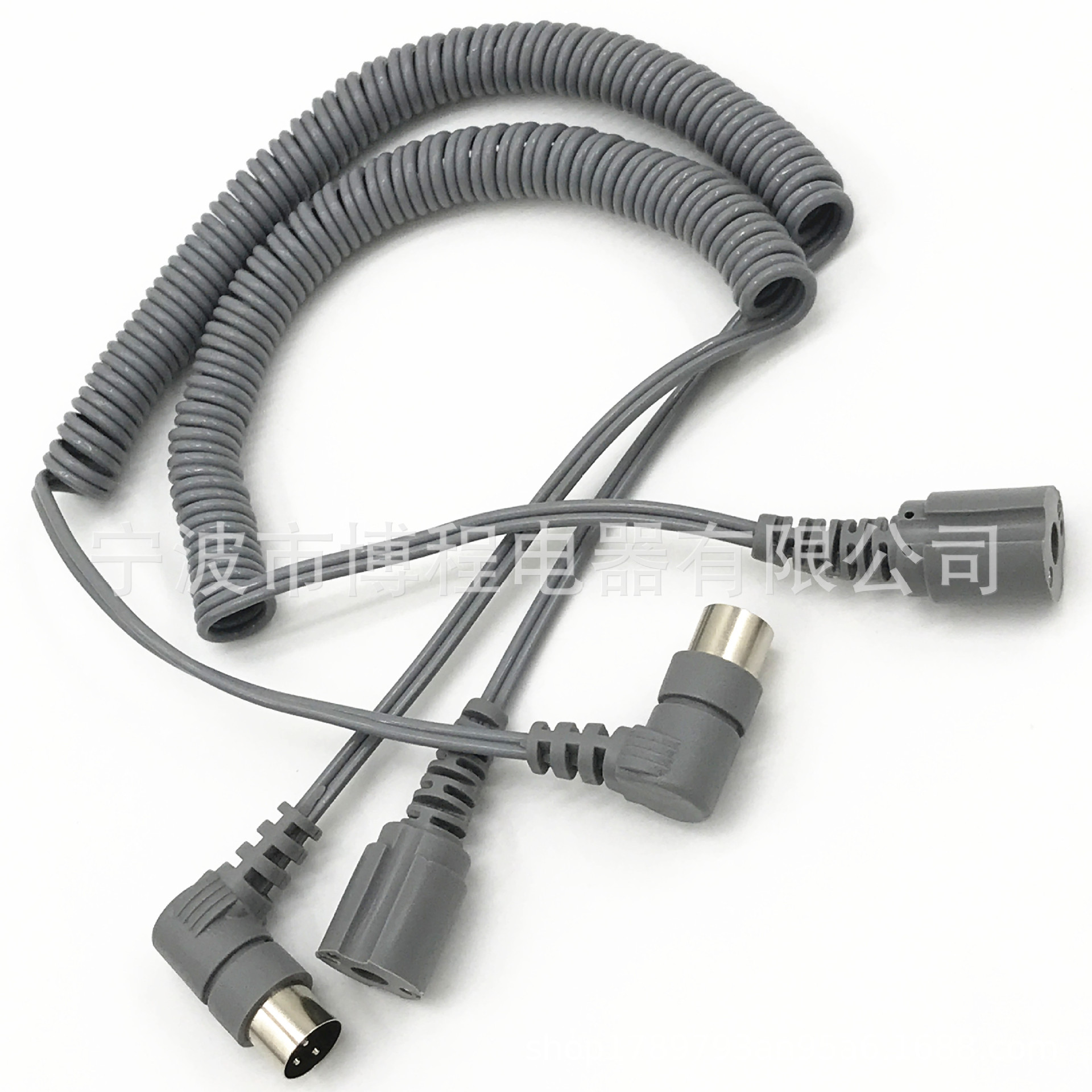 多芯PU弹簧线弹弓螺旋伸缩电源线卡线卡尾打磨机航空插头甩脂机线