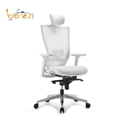 Bonas工厂现代电竞椅可躺护腰人体工学椅升降旋转椅高背经理网椅