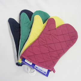 日韩新款微波炉全棉隔热手套烤箱高温防烫手套双面涂银布手套批发