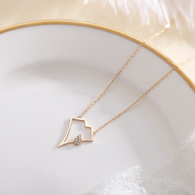 Original Jewellery design Eternal Series 18K Rose Gold Diamonds Necklace Zhengdong Jewelry ODM factory