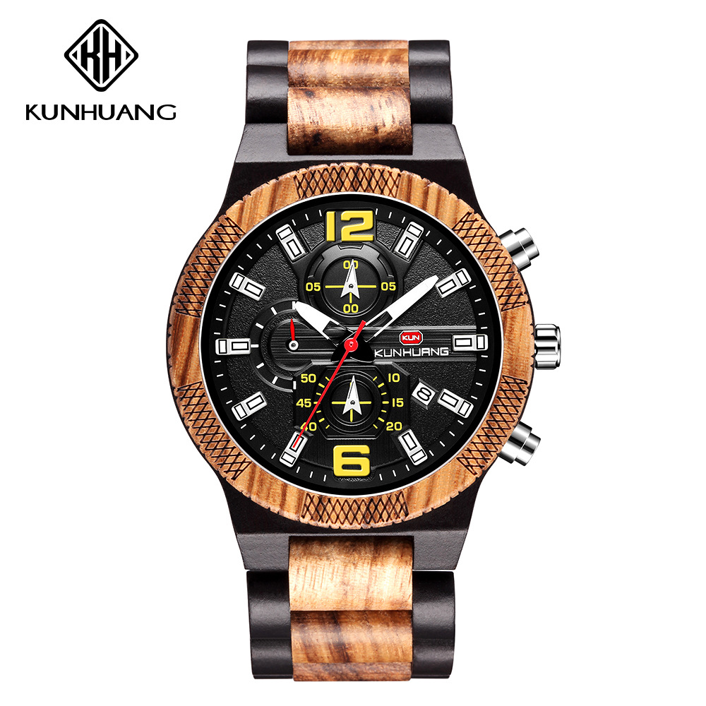 Montre en bois pour Homme - Ref 3423430 Image 1