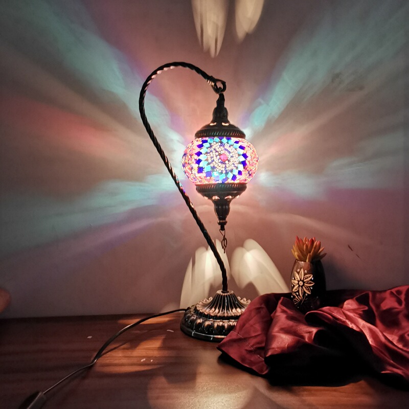 Turkish Classic Handmade Swan Vintage Romantic Bedroom Cafe Christmas Gift Bohemian Table Lamp