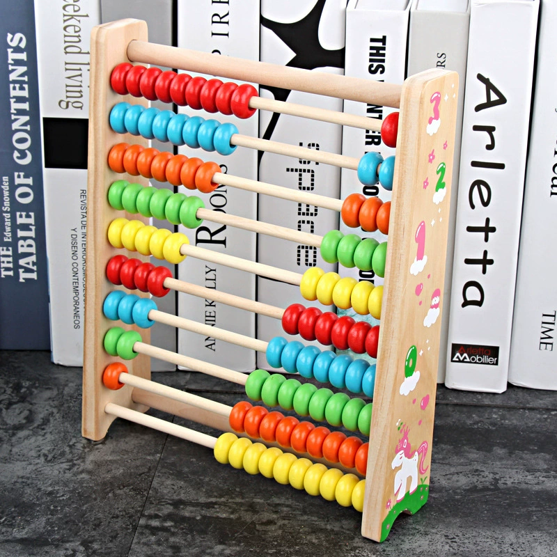 Colorful digital wooden children's smart toy for early age, teaching aids for kindergarten, early education