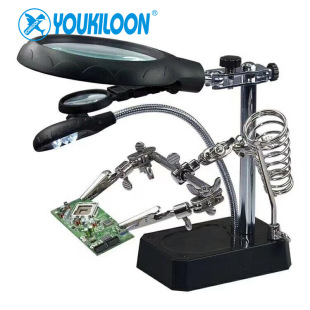 te-800 welding auxiliary holder mobile phone repair tool with LED magnifying glass + soldering iron Holder + clamp