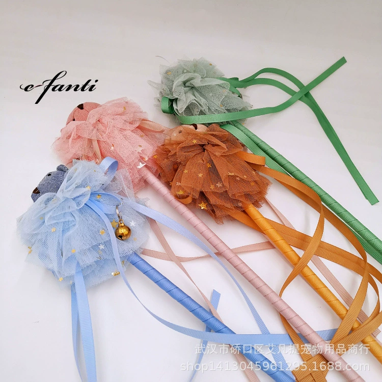 Aifangti забавная кошачья палочка Милая голова медведя лента забавная кошачья палочка длинная Удочка Фея кошачья палка игрушка для кошек