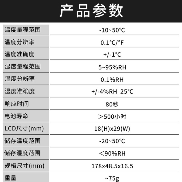 Handheld highly precise electronic thermo hygrometer