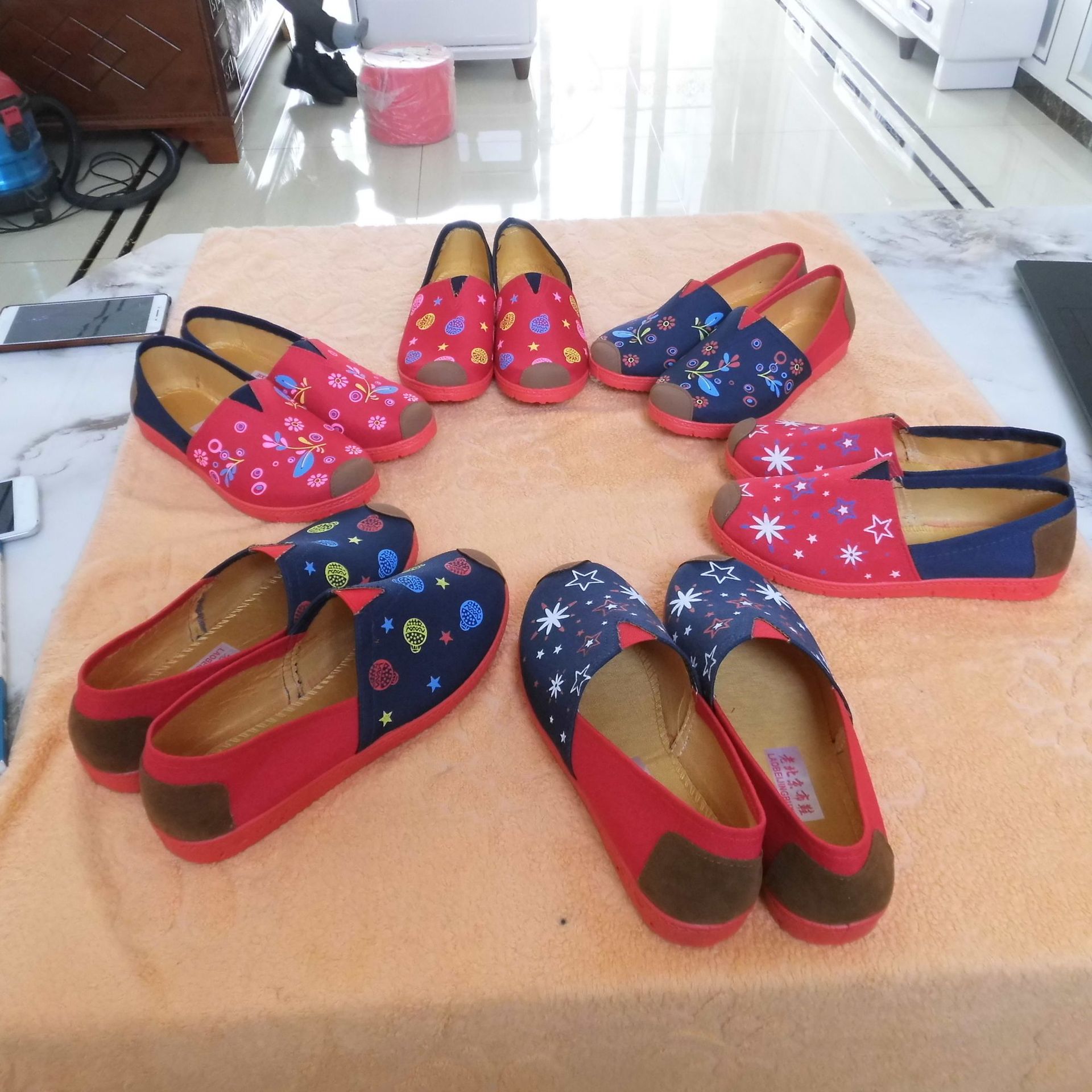 2019春季新款老北京布鞋 低幫淺口休閑女鞋 透氣耐磨減震帆布鞋